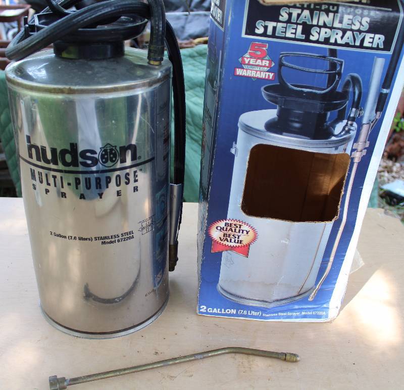 lot 2207 image: Stainless Steel Sprayer - 2 Gallon - Hudson Multi-Purpose w original box M# 67220A