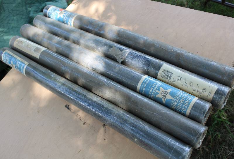 lot 2212 image: Lot of 5 - Rolls of Aluminum Screen - Unopened
