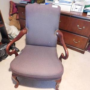 lot 5122 image: Victorian Style High Back Chair