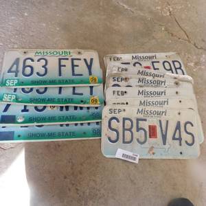 lot 5248 image: Missouri License Plate Collection