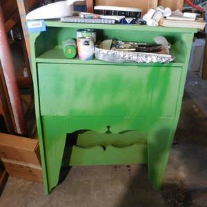 lot 5254 image: Green Wood Secretary Desk