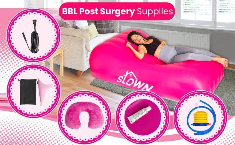 Slown BBL Bed - Inflatable BBL Mattress with Hole After Surgery for Butt  Sleeping, Brazilian Butt Lift Recovery, BBL Bed with Hole with Built-in  Electric Air Pump, Neck Pillow and Urination Device