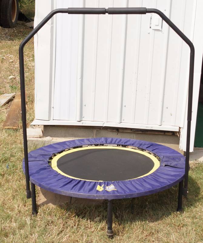 lot 6034 image: Trampoline Exerciser - Urban Rebounding - Folding w support handle