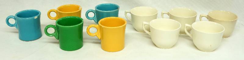 lot 5006 image: Lot of Coffee Cups and ceramic pieces - Genuine Fiesta (see photos for condition)