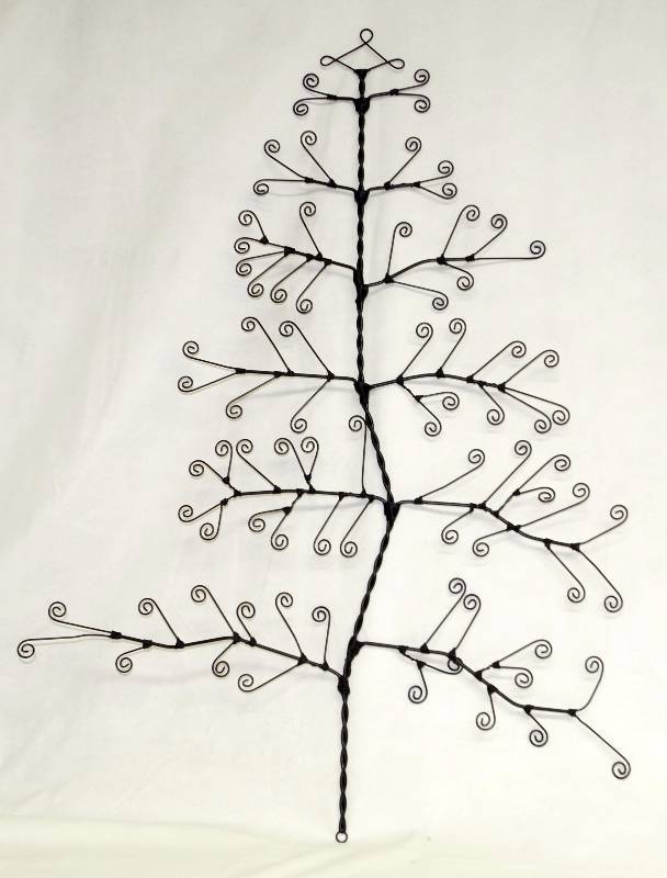 lot 6063 image: Big Decorative Metal Tree - Photo  Card Display - Awesome Wall Decor Over 3 feet tall