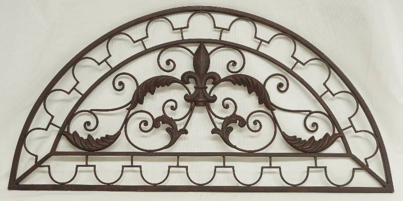 lot 6066 image: Ornate Metal Wall Decor - OVER 3 FOOT WIDE Beautiful Piece