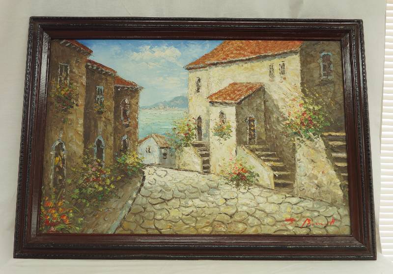 lot 6076 image: Nice Painting - 35.5 x 23.5 set in a 41 x 29 Frame - LOOK AT THIS ONE