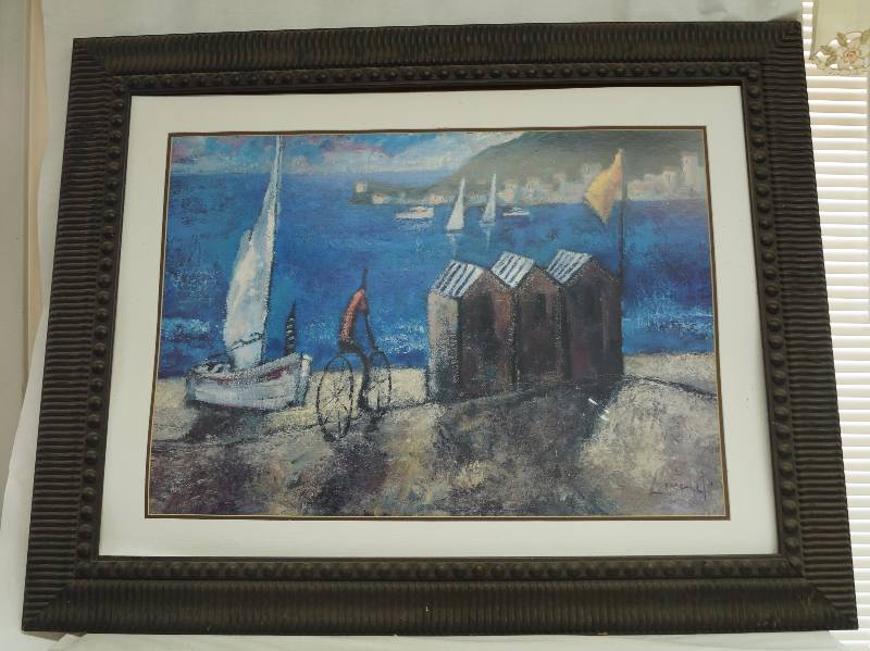 lot 6077 image: 39 x 29 Picture in a SUPER NICE 48 x 38.5 Frame - LOOK AT THE PICTURES - Original Retail Price Was $225.00
