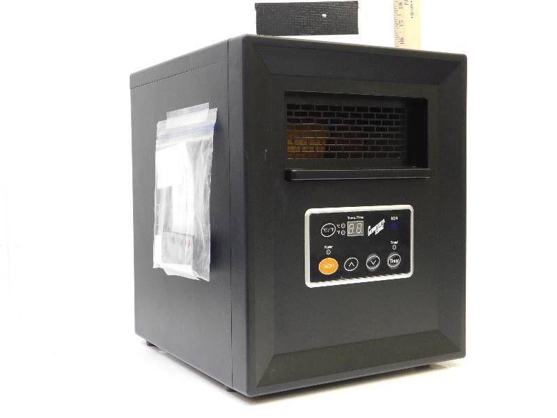lot 9016 image: Comfort Zone Electric Portable Infrared Heater w Remote Control.