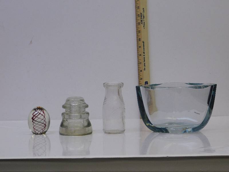 lot 9071 image: Custom Items and Antique Glass Pile. See Images.