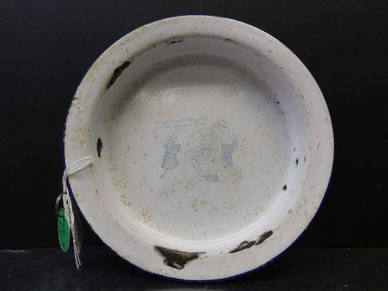 lot 9117 image: Antique 8 Round Enameled Childs Plate.