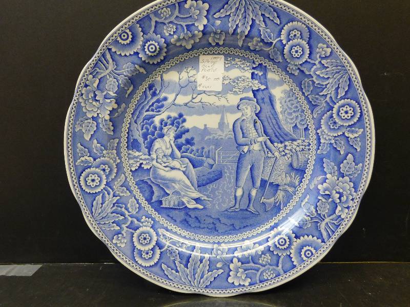 lot 9120 image: 10 Spode England Hand Engraved Copper Plate Woodman c. 1816