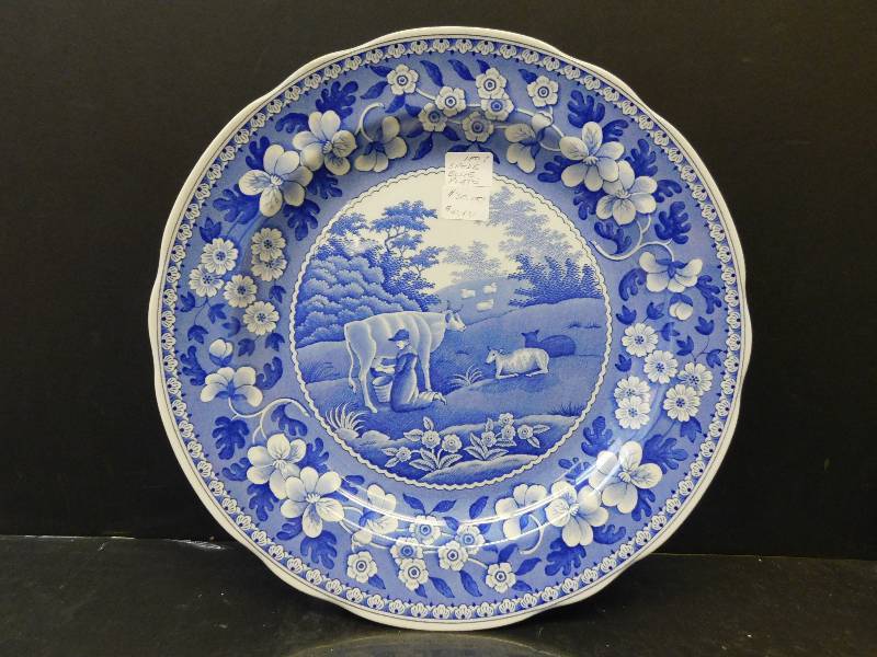 lot 9121 image: 10 Spode England Hand Engraved Copper Plate Milk Maid c. 1814