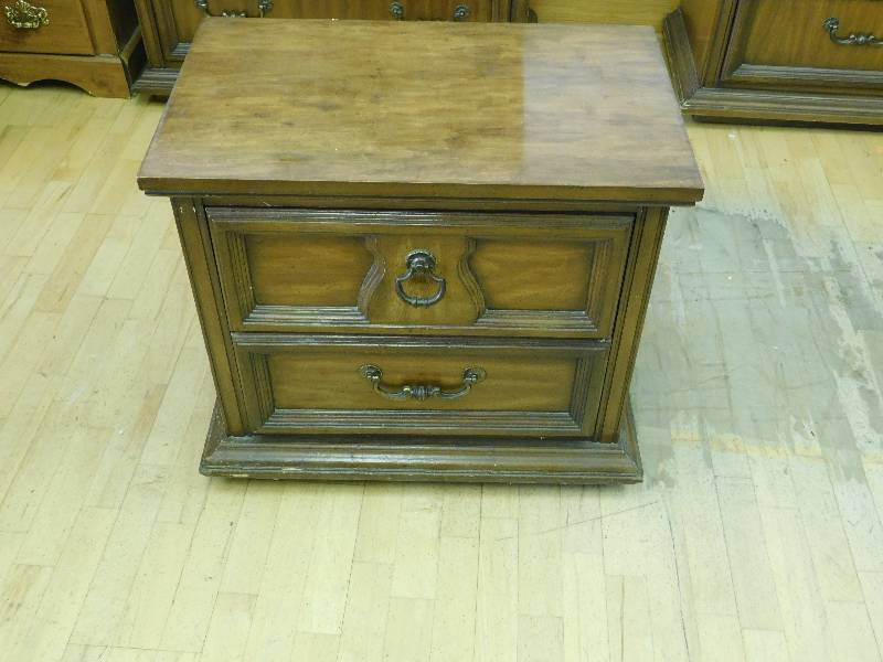 lot 9178 image: Stanley Co. 24 T, 26 W, 16 D. Two Drawer Nightstand.