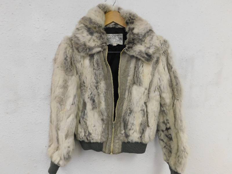 lot 9188 image: Genuine Antique Finest Rabbit Fur & Leather Coat.