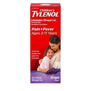 lot 1984 image: Childrens Tylenol Pain  Fever Relief Liquid - Acetaminophen - Grape - 4 fl oz