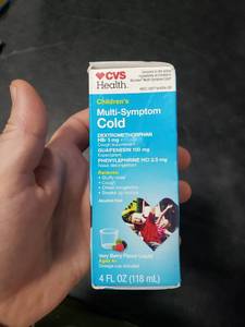 lot 1988 image: CVS Health Presents Childrens Multi-Symptom Cold Relief Ages 4 Very Berry 4oz