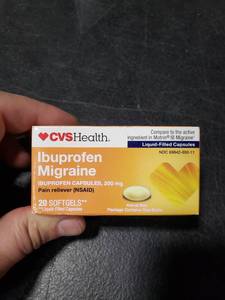 lot 1997 image: Ibuprofen Migraine Capsules 20 Softgels