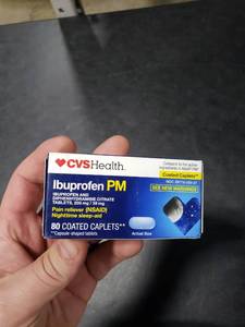 lot 1998 image: CVS Ibuprofen PM 200mg Pain Reliever Nighttime Sleep-aid 80 Caps