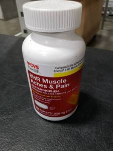 lot 2381 image: 8hr Muscle Aches & Pain Acetaminophen 650mg Caplets 200ct