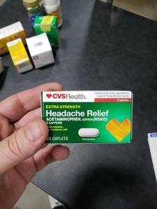 lot 2386 image: Headache Relief Extra Strength  Acetaminophen, Aspirin and Caffeine  TABLET, FILM COATED