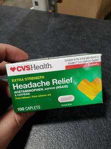 lot 2387 image: Extra Strength Headache Relief Acetaminophen 100 Caplets