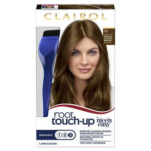 lot 2452 image: Clairol Root Touch-Up Permanent Hair Color Creme 5G Medium Golden Brown 1 Application Hair Dye
