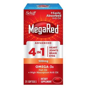lot 2455 image: MegaRed Advanced 4in1 500mg 25 Softgels