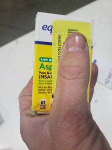 lot 2462 image: Equate Aspirin 60 Pills