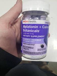lot 2463 image: CVS Health Melatonin Plus Calming Botanicals 60 Tablets