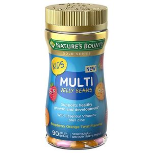 lot 2532 image: Natures Bounty Kids Multi Jelly Bean Multivitamin Supplements Raspberry Orange 90Ct
