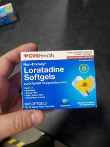 lot 2536 image: Cvs Health Allergy Relief Loratadine 10mg. 24 Hr Relief 60 Softgels
