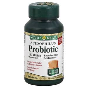 lot 2543 image: Natures Bounty Acidophilus Probiotic Supplement 120 Tablets