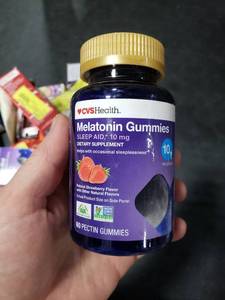 lot 2553 image: Cvs Health Melatonin Sleep Aid 10mg Strawberry Flavor 60 Pectin Gummies