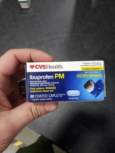 lot 2597 image: CVS Ibuprofen PM 200mg Pain Reliever Nighttime Sleep-aid 80 Caps
