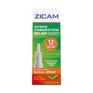 lot 2604 image: Zicam Extreme Congestion Relief No-Drip Nasal Spray with Soothing Aloe Vera - 0.5oz