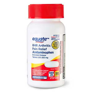 lot 2619 image: Equate 8HR Pain Relief Acetaminophen Extended Release Tablets 650 mg 100 Count