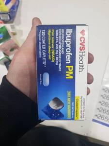lot 2655 image: CVS Health Ibuprofen PM 120 Caplets