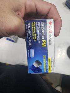 lot 2989 image: CVS Health Ibuprofen PM 80 Caplets