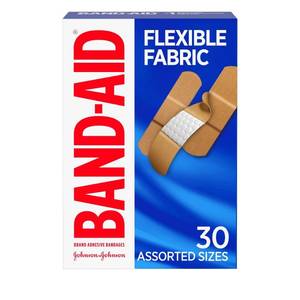 lot 2990 image: BAND-AID FLEXIBLE FABRIC ASSORTED 30 Count