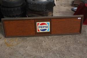 lot 2455 image: Vintage Pepsi Menu Board Sign
