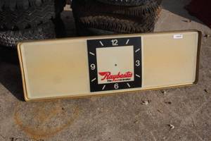 lot 2456 image: Vintage Raybestos Clock Sign