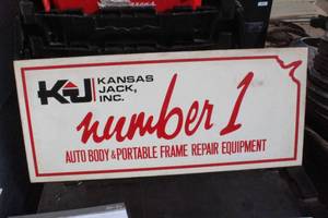 lot 2458 image: Vintage Kansas Jack Sign