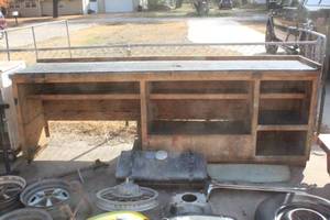 lot 2460 image: Large Wood Workbench
