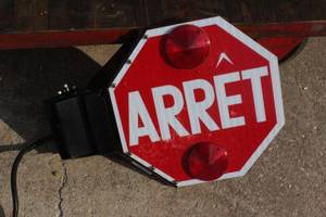 lot 2466 image: French School Bus Stop Sign