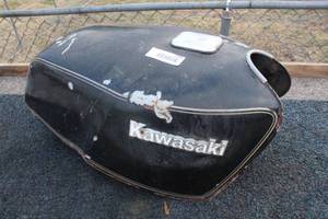 lot 2494 image: Vintage Kawasaki Motorcycle Fuel Tank