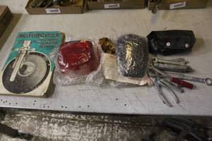 lot 2522 image: Vintage Motorcycle Parts Lot