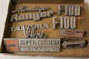 lot 2530 image: Vintage Emblem Lot GMC Ford Dodge