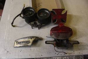 lot 2533 image: Vintage Motorcycle Parts Lot Triumph