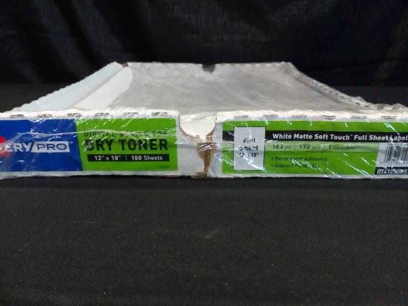 lot 45 image: Avery Pro Matte Soft Touch Label W Black Liner Permanent Adhesive